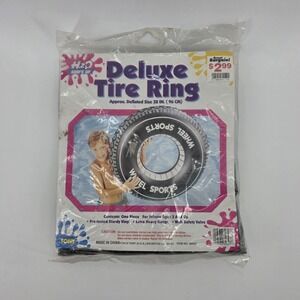 Vtg New Tony H2O Surf's Up Deluxe Inflatable Tire Ring 38 in Pool Float‎
